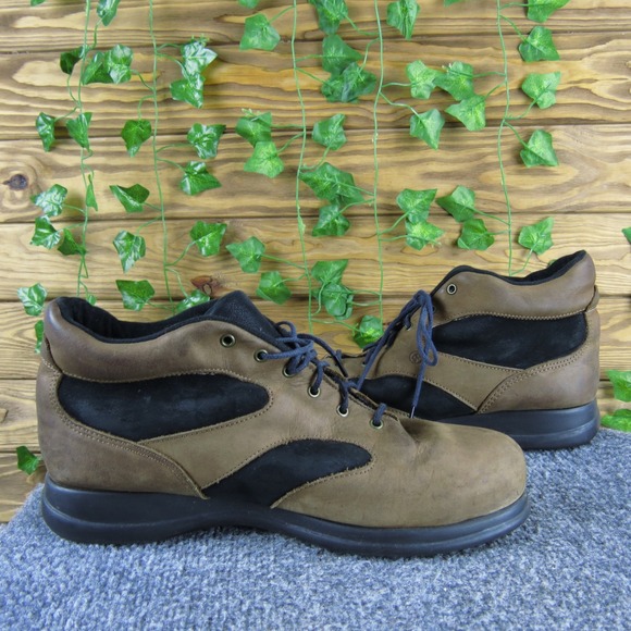 Red Wing Women's Brown Black Leather Steel Toe Boots Size 8.5D Wide Work Comfort - Picture 5 of 7